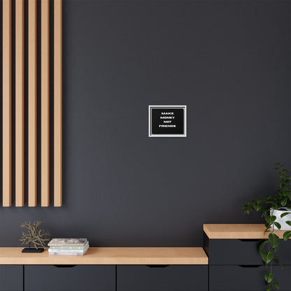 Framed Canvas Print — "Make Money Not Friends" Motivational Wall Art